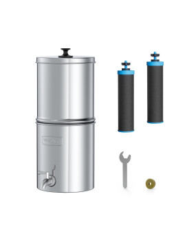 Waterdrop Gravityfed Water Filter System Increase Ph Reduces Lead And Up To 99 Of Chlorine With 2 Black Ca