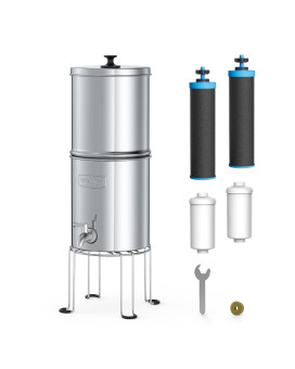 Waterdrop Gravityfed Water Filter System Increase Ph Reduces Fluoride And Up To 99 Of Chlorine With 4 Filt