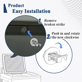 Generic 2 Pcs W11457841 Washer Lid Strike New For Mtg Wpl Washer Door Lock W11091027 4959179 Ap6987306 Ps16218028 Eap16218028