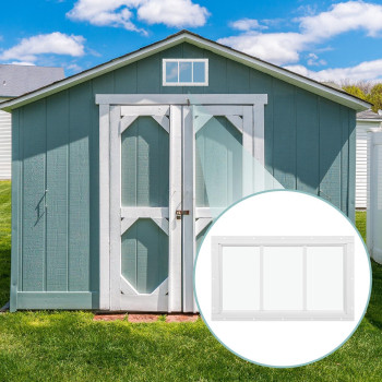 Tandefio 2 Pack 10 X 23 White Flush Mount Shed Window With Tempered Glass Household Windows With Screws For Chicken Coop She