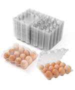 Ayaygd 100 Pack Plastic Egg Cartons Cheap Bulk 1 Dozen Clear Empty Egg Cartons For Chicken Eggs 3X4 Grids Reusable Egg Carton Fo