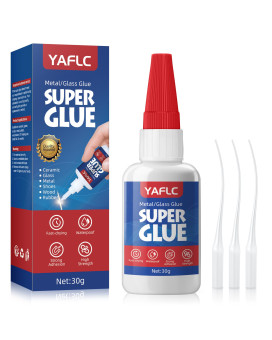 Yaflc Super Glue For Ceramic Repair 30 G Ceramic Glue For Pottery Super Glue For Plastic Metal Wood Shoe Rhinestone Glass