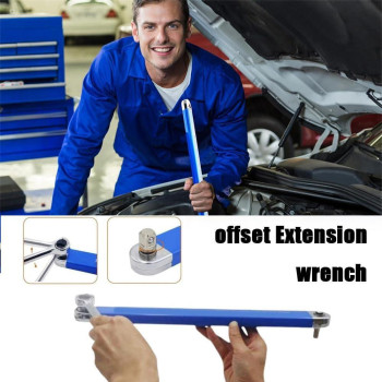 Generic Offset Extension Wrench 154In Tight Reach Extension Wrench Set With 14 38 12 Square Drive Adapters Uni