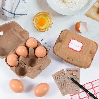 40 Pack Half Dozen Egg Cartons Bulk 6 Count Empty Natural Paper Pulp Egg Cartons Reusable Strong Sturdy Design Made From Natur