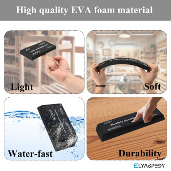 2025 Upgrade Sanding Block Kit 7 Piece Flexible Eva Foam Wet Or Dry Hand Sanding Blocks Kit For Sanding Or Polishing In Auto Bod