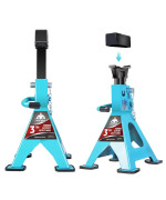 Jack Boss Jack Stands 3 Ton 6600 Lbs Adjustable Ratchet Car Lifting Jack Stand With Dual Secure Pins Insulated Rubber Saddle