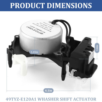 Upgraded W10913953 49Tyze120A1 Washer Shift Actuator For Whirlpool Amana Kenmore Maytag Washer Parts Replace W10597177 Ap60