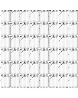 Yalikop 48 Pack Clear Paint Cans Paint Bucket With Metal Lids And Handle Decorative Clear Plastic Bucket Storage Paint Can Plast