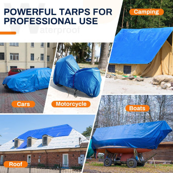 10X20Ft Tarp Keten 14 Mil Tarps Heavy Duty Waterproof With Tear Fade Resistant Uv Resistant Outdoor Tarp With Reinforced Gr