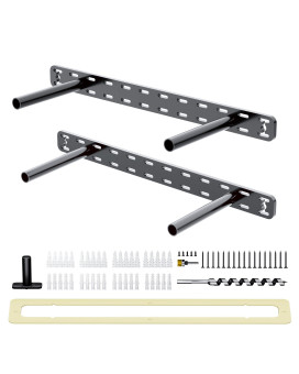 2Pcs Floating Shelf Hardware Heavy Duty Hidden Shelf Brackets Support Wall Mounting Invisible Floating Shelves Bracket With Jig