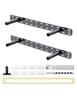 2Pcs Floating Shelf Hardware Heavy Duty Hidden Shelf Brackets Support Wall Mounting Invisible Floating Shelves Bracket With Jig