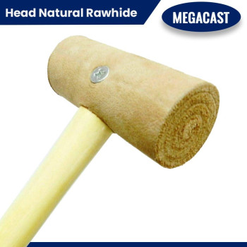 Megacast Natural Rawhide Mallet Tool Professional Rawhide Leather Hammer Mallet For Rounding Ring Shanks Jewelry Making Leath