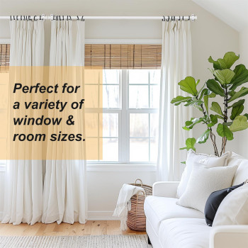 Curtain Rods For Windows 18 To 28 1 Inch Side Window Curtain Rod Small Curtain Rod For Bedroom Kitchen Outdoor Patio White