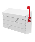 Yoobox Wall Mount Mailbox For House Outside Large Capacity Mailbox With Flag Drop Box Galvanized Steel And Rustproof Metal Po