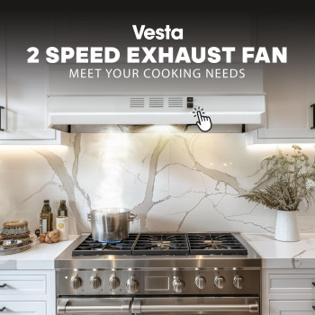 Vesta Cincinnati 30 Range Hood Ductedductless Convertible White Stainless Steel Range Hood With Flexible Button Control 2 Spe