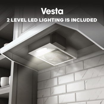 Vesta Cincinnati 30 Range Hood Ductedductless Convertible White Stainless Steel Range Hood With Flexible Button Control 2 Spe