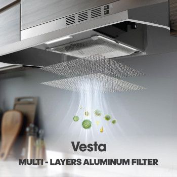 Vesta Cincinnati 30 Range Hood Ductedductless Convertible White Stainless Steel Range Hood With Flexible Button Control 2 Spe