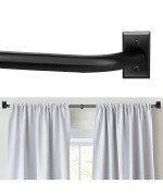 Zyrw Blackout Curtain Rod Adjustable Extra Long Curtain Rod For Windows 66 To 152 Inches55127Ft Wrap Around Heavy Duty Cu