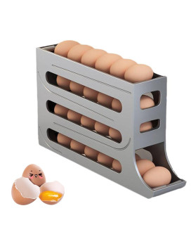 Egg Holder For Fridge Space Saving Fridge Egg Organizer 4 Layers Rolling Egg Dispenser Storage 30 Egg Egg Dispenser For Refri