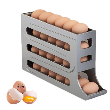 Egg Holder For Fridge Space Saving Fridge Egg Organizer 4 Layers Rolling Egg Dispenser Storage 30 Egg Egg Dispenser For Refri