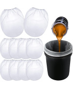 Patelai 10 Pcs 5 Gallon Paint Strainer Bags Regular Fine Meshelastic Top Bag Strainers For Use With Paint Sprayers White