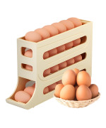 Zejorose Egg Dispenserautomatic Rolling Egg Tray Organizer 4Tiers Holds 28 Eggs Simultaneously Spacesaving Refrigerator Egg