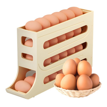 Zejorose Egg Dispenserautomatic Rolling Egg Tray Organizer 4Tiers Holds 28 Eggs Simultaneously Spacesaving Refrigerator Egg