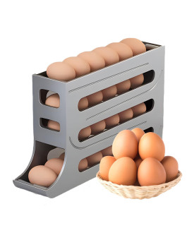 Zejorose Egg Dispenserautomatic Rolling Egg Tray Organizer 4Tiers Holds 28 Eggs Simultaneously Spacesaving Refrigerator Egg