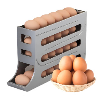 Zejorose Egg Dispenserautomatic Rolling Egg Tray Organizer 4Tiers Holds 28 Eggs Simultaneously Spacesaving Refrigerator Egg