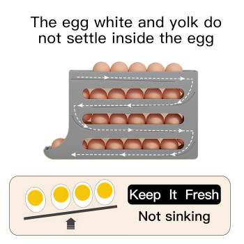 Zejorose Egg Dispenserautomatic Rolling Egg Tray Organizer 4Tiers Holds 28 Eggs Simultaneously Spacesaving Refrigerator Egg