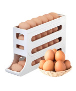 Zejorose Egg Dispenserautomatic Rolling Egg Tray Organizer 4Tiers Holds 28 Eggs Simultaneously Spacesaving Refrigerator Egg