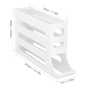 Zejorose Egg Dispenserautomatic Rolling Egg Tray Organizer 4Tiers Holds 28 Eggs Simultaneously Spacesaving Refrigerator Egg