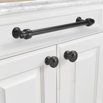 Bukobyhe 10 Pack 712 Inch Kitchen Cabinet Handles Matte Black Cabinet Pulls Zinc Alloy Drawer Pulls Solid Kitchen Hardware