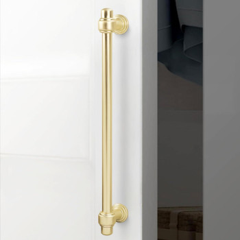 Bukobyhe 6 Pack 1235 Inch Kitchen Cabinet Handles Brushed Gold Cabinet Pulls Zinc Alloy Drawer Pulls Solid Kitchen Hardware