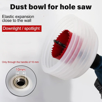 Generic 6 18 Inch Hole Saw For Recessed Light 155Mm Handy Hole Saw 618 Hole Saw Dust Bowl For Can Lights 6125 Inch Bimetal