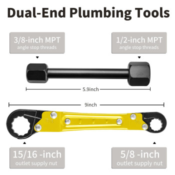 Copiu Plumbing Tools Angle Stop Wrench Kit Highprecision Angleon Wrench For Efficient Valve And Pipe Installations Angle Sto