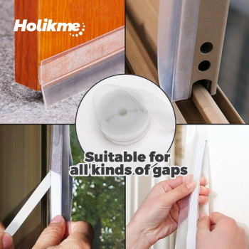 Holikme Door Weather Stripping Door Seal Strip 18 Inch Width 165 Feet Length Sealing Sticker Sealing Tape For Door Draft Stop