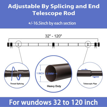 Curtain Rods For Windows 66 To 120 1 Inch Curtain Rod Set Heavy Duty Drapery Rods With Adjustable Curtain Rods Outdoor Curtai