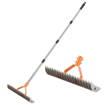 62 Thatch Rake 19 Doublesided Tines 15Inch Wide Lawn Rake Adjustable Handle Garden Rake For Dethatching Gardening Yard