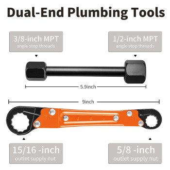 Copiu Plumbing Tools Angle Stop Wrench Kit Highprecision Angleon Wrench For Efficient Valve And Pipe Installations Angle Sto