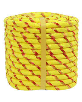 Crayza Double Braided Arborist Rope 12 In X 200 Ft Climbing Rope Polyester Rope 48 Strands For Tree Work Climbing Pulling Swi