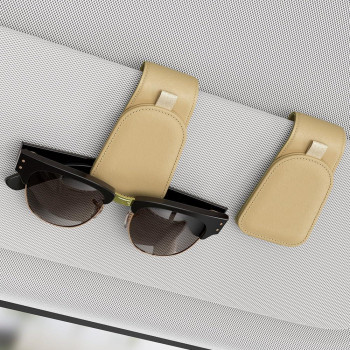 Sotfamily Sunglass Holder For Car Suede Cloth Magnetic Sunglasses Clip For Car Visor Glasses Holder Clip For Car 2 Packs Bei