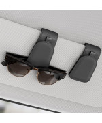 Sotfamily Sunglass Holder For Car Suede Cloth Magnetic Sunglasses Clip For Car Visor Sunglass Organizer For Car 2 Packs Blac