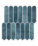 Commomy Matte Peel And Stick Backsplash 10 Sheets Of 118 X 118 3D Blue Peel And Stick Tile For Kitchen And Bathroom Ma