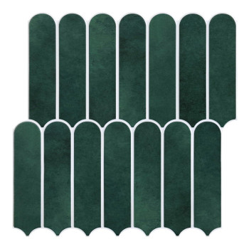 Commomy Matte Peel And Stick Backsplash 10 Sheets Of 118 X 118 3D Green Peel And Stick Tile For Kitchen And Bathroom M