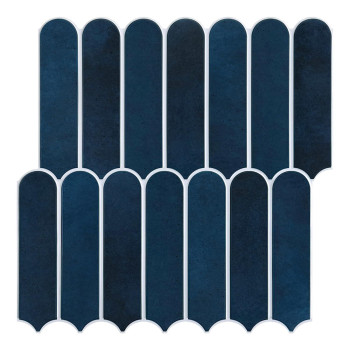 Commomy Matte Peel And Stick Backsplash 10 Sheets Of 118 X 118 3D Navy Blue Peel And Stick Tile For Kitchen And Bathro