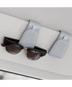 Sotfamily Sunglass Holder For Car Suede Cloth Magnetic Sunglasses Clip For Car Visor Glasses Holder Clip For Car 2 Packs Lig