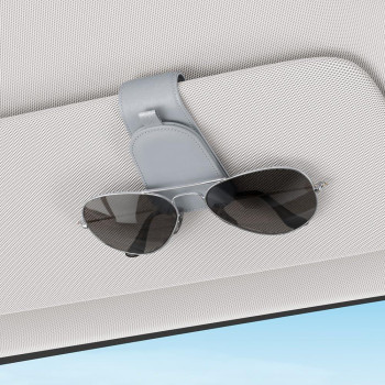 Sotfamily Sunglass Holder For Car Suede Cloth Magnetic Sunglasses Clip For Car Visor Glasses Holder Clip For Car 2 Packs Lig