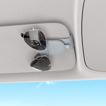 Sotfamily Sunglass Holder For Car Suede Cloth Magnetic Sunglasses Clip For Car Visor Glasses Holder Clip For Car 2 Packs Lig