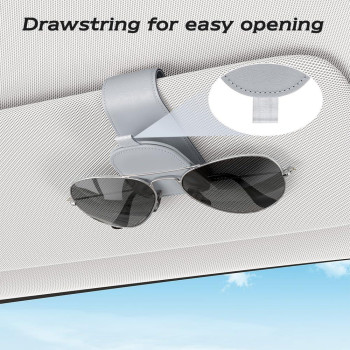 Sotfamily Sunglass Holder For Car Suede Cloth Magnetic Sunglasses Clip For Car Visor Glasses Holder Clip For Car 2 Packs Lig